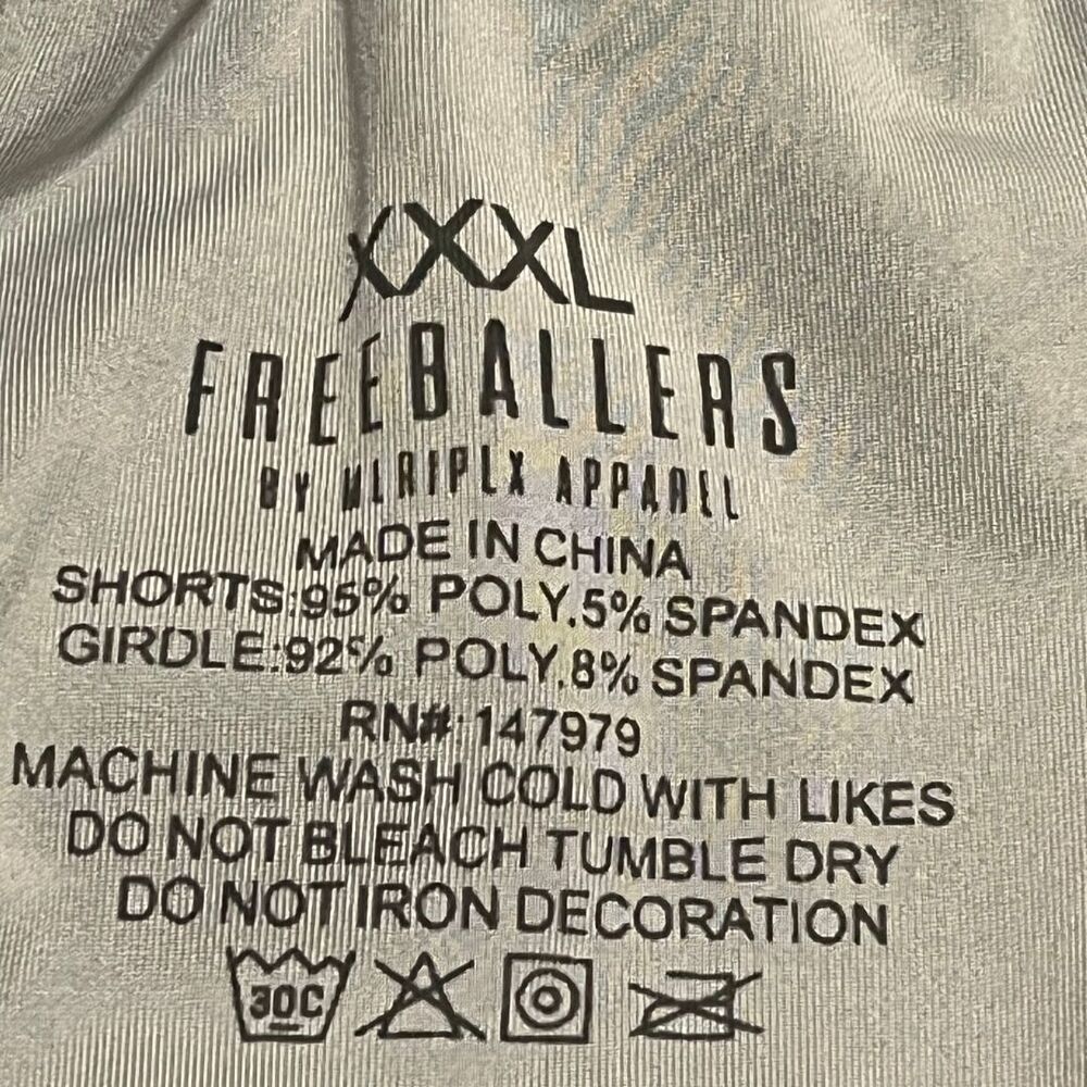 MERIPEX APPAREL Navy Heather FREEBALLERS Athletic Shorts Men’s XXXL – EUC - Picture 7 of 9